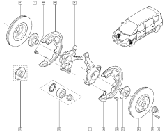 Колесен шарнир Преден край Вдясно Renault Espace IV Vel Satis 8200322079