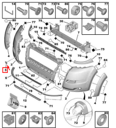 Бланка Нов оригинал 7414TC 7414.TC Citroen Peugeot