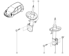 Амортисьор Преден край Оригинал Renault Scenic III 543020048R
