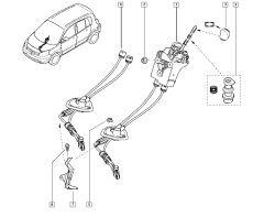 Връзка за смяна на предавките Оригинал Renault Scenic Megane II 7701066651