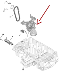 Маслена помпа Оригинал Citroen Peugeot C2 C3 208 308 1.2 VTi 9801943580
