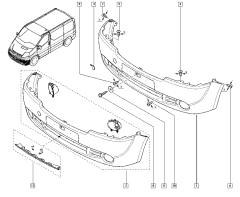 Бланка Преден край Оригинал Trafic II Primastar Vivaro 7701066114