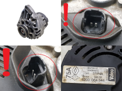 Алтернатор 8200064344 SG7S012 Valeo 1.2 Renault Clio 2 Kangoo 1104
