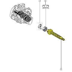 Основен вал на скоростна кутия Нов оригинал Renault Clio III Twingo JH3 6001548614
