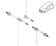 Задвижващ вал Права Оригинал Renault Clio IV 1.5 dCi 391003491R