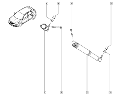 Амортисьор Задна част Оригинал Renault Scenic IV 562103341R Амортисьор Задна част Оригинал Renault Scenic IV 562103341R