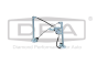 Механизъм за повдигане/понижаване на предното стъкло Направете Skoda 1U0837461B 88370364602 DPA
