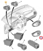 Авариен превключвател Оригинал Citroen Peugeot 206 6554L1