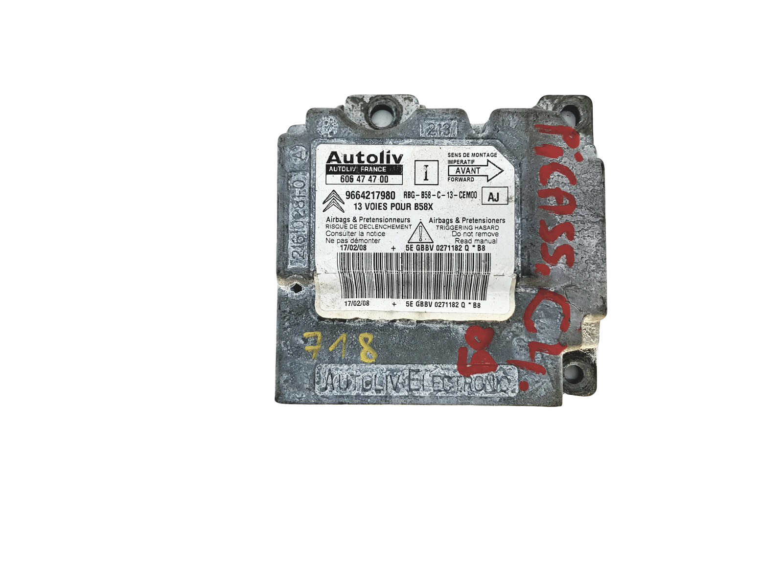 Модул за водачи 9664217980 606474700 PSA Autoliv 23413 main product photo