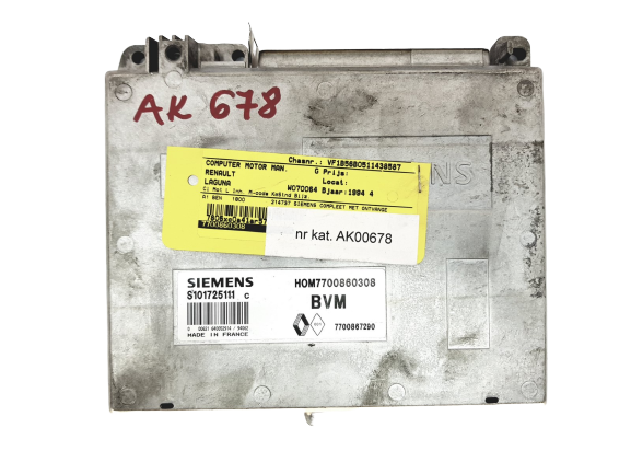 Шофьор S101725111C 7700860308 Renault Siemens main product photo