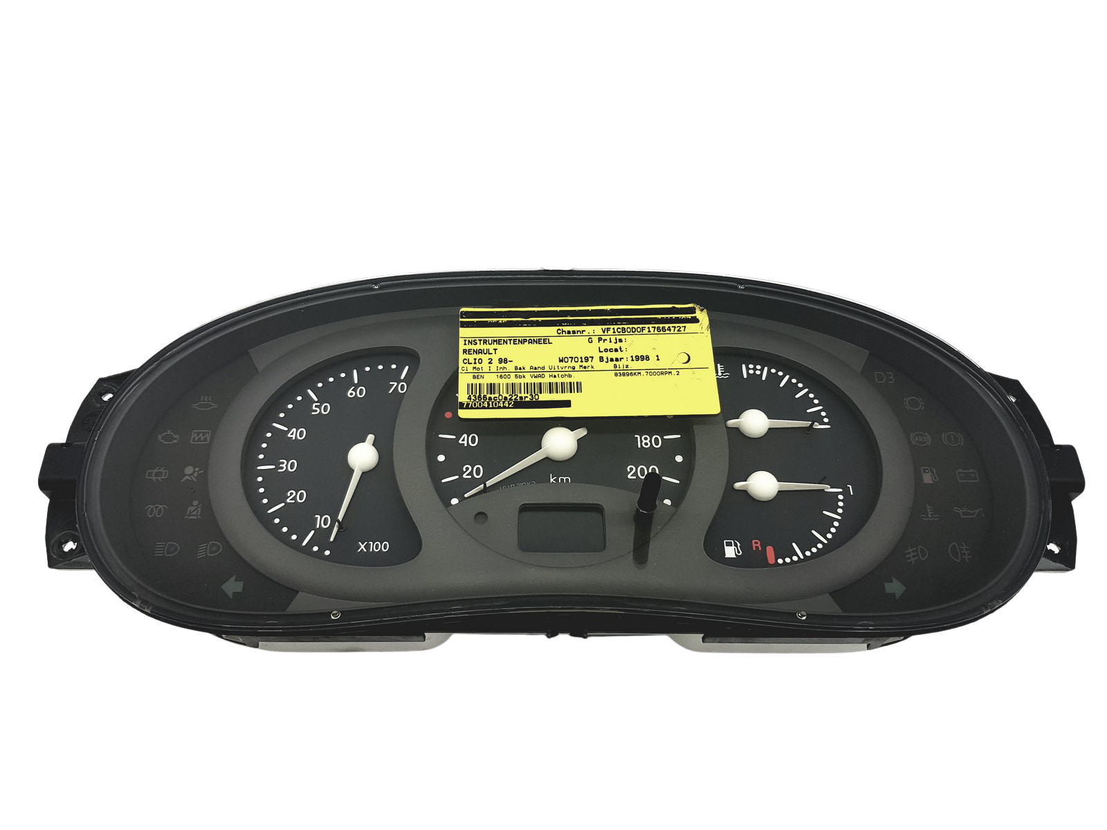 Тахометър Renault Clio 2 7700410442 C 49257 main product photo